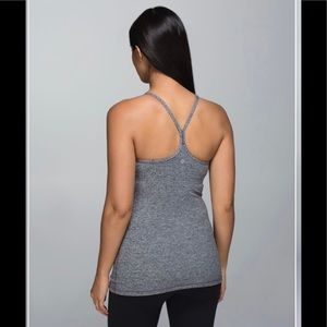 Lululemon Power Y Tank Heathered Deep Coal